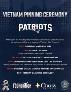 Vietnam Veterans event 2024 hosted by Patriots